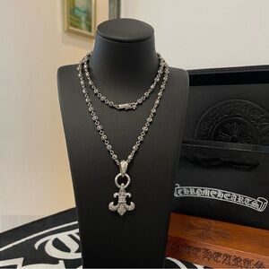 Authentic Chrome Hearts Fleur-de-Lis Necklace